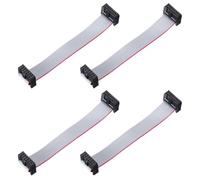 QUARKZMAN 4 Pcs Câble Ruban Plat IDC, Pas De 2.54mm Largeur De 15mm Longueur De 10cm 12 Broches Connecteur Ruban Plat FC à FC Fil Jumper pour PC, Écrans LED