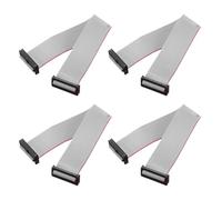 QUARKZMAN 4 Pcs Câble Ruban Plat IDC, Pas de 2mm Largeur 24mm Longueur 20cm 24 Broches Connecteur FC à FC Fil de Jumper pour PC, Écrans LED