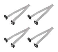QUARKZMAN 4 Pcs Câble Ruban Plat IDC, Pas De 2mm Largeur De 8mm Longueur De 20cm 8 Broches FC À FC Connecteur Ruban Plat Câble Jumper pour PC, Écrans LED