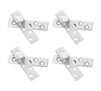 QUARKZMAN 4 Pcs Charnière Pivotante Invisible pour Porte, Charnière Cachée, Rotation à 180 Degrés pour Porte Secrète, Bibliothèque, Porte Battante, 2,95 Pouces