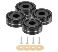 QUARKZMAN 4 Pcs Coussin D'Isolation Pour Subwoofer, 40x15mm Pieds D'Isolation Pour Enceinte Pointes D'Isolation Pour Enceinte Plateau Tournant Coussin D'Isolation Pour Moniteur, Vis M4 Noir