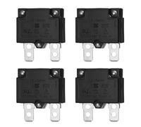 QUARKZMAN 4 Pcs Disjoncteur À Bouton-Poussoir 16Amp,125/250V AC 50V DC Réinitialisation Automatique Protecteur De Surcharge Thermique Disjoncteur Thermique Pour Voitures Industrielles