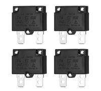 QUARKZMAN 4 Pcs Disjoncteur À Bouton-Poussoir 7Amp,125/250V AC 50V DC Réinitialisation Automatique Protecteur De Surcharge Thermique Disjoncteur Thermique Pour Voitures Industrielles Auto