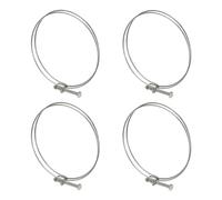 QUARKZMAN 4 Pcs Double Wire Colliers De Serrage 175-185 mm 304 Acier Inoxydable Réglables Avec Vis M8 Pour Joint De Plomberie Pour Collecteur De Poussière Piscine Étang, Argenté