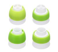 QUARKZMAN 4 Pcs Embouts À Douille, Couleurs 3 et 1 Plastique Réutilisables Pour Sac À Douille À Glaçage Kit Outils Décoratifs Pâtisserie Pour Tips Cupcake Embouts Fleur Russe, Green