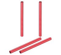 QUARKZMAN 4 Pcs Entretoises Colonne Aluminium Ronde M3x70mm, Écrous D'accouplement Entretoises Filetées Femelle Pour Pièces RC Multirotor DIY FPV Quadcopter (Rouge)