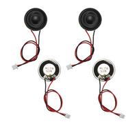 QUARKZMAN 4 Pcs Haut-Parleur Petit 8 Ohm 1W 20mm Diamètre pour DVD EVD | Coque Métal Rond Aimant Mini Haut-Parleur Avec Fil Terminal 100mm Micro Interne, Mini Audio Maison Enceinte