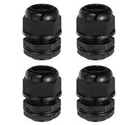 QUARKZMAN 4 Pcs Passe-Câble M25, 5-6mm 2 Trous Pour Câble Raccord Étanche En Nylon Pour Fixation De Câble, Câblage, Réparation, Remplacement De Raccord, Appareils Électriques, Noir