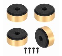 QUARKZMAN 4 Pcs Pieds D'Isolation, 35mmx15mm Base en Mousse Plastique Anti-Vibrations Support pour Amplificateur Tapis Anti-Vibration pour Système Audio CD HiFi Home Theater Sound System, Or
