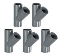 QUARKZMAN 4 Pcs Raccord PVC, 3 Voies 45 Degrés 1" 0.98" Raccords PVC Coude PVC Raccords De Tuyaux PVC Raccordement PVC Connecteur De Coin pour Meubles PVC Jardin DIY, Gris