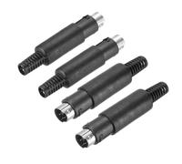 QUARKZMAN 4 Pcs S-Video DIN Mini Male Socket 5 Pin Transmission De Signal Mini Din Plug Mini Din Connecteur pour TV DVD Lecteur Ordinateur (PS/2 Plug)