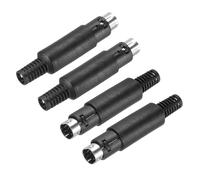 QUARKZMAN 4 Pcs S-Video DIN Mini Male Socket 8 Pin Signal Transmission Mini Plug Mini Din Connector pour TV DVD Computer Player(PS/2 Plug)