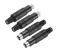 QUARKZMAN 4 Pcs S-Video DIN Mini Male Socket 9 Pin Signal Transmission Mini Din Plug Mini Din Connector pour TV DVD Computer Player(PS/2 Plug)