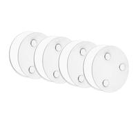 QUARKZMAN 4 Pcs Support Magnétique pour Détecteur Brume avec Pastilles Adhésives Extra Fortes Montage Magnétique Universel à 3 Voies pour Suspendre 70mm Diamètre pour Alarmes