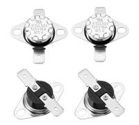 QUARKZMAN 4 Pcs Thermostat KSD301 50°C/122°F 16A Matériau Bakélite | Réglable Interrupteur À Disque Thermique, Normalement Ouvert N.O, Pour Micro-Ondes Four Cafetière