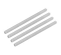 QUARKZMAN 4 Pcs Tige Filetée Entièrement 1/4"-20 UNC Pas de Filetage 110mm de Long en Acier Inoxydable 304 Tiges Filetées à Droite, Goujons de Barre pour Réparation, Bricolage
