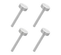 QUARKZMAN 4 Pcs Vis Moletée Plates M6 x 50mm, Vis à Main Entièrement Filetées en Acier Inoxydable 304 pour Appareils Électroménagers, Éclairage, Équipements Électroniques et Industrie