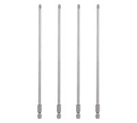QUARKZMAN 4 Pièces #2 Embout De Tournevis Phillips PH2 1/4" Tige Hexagonale 8" (200mm) Longueur 4.5mm Tige Magnétique Embout Crucille Acier S2 Industriel Pour Outils Électriques, Gris