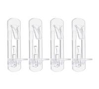 QUARKZMAN 4 Pièces Broches de Verrouillage d'Étagère 7,9mm 13/16" | Supports de Tablette Auto-bloquants, Pinces Transparentes en Plastique, pour Bibliothèque, Placard, Cuisine