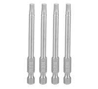 QUARKZMAN 4 Pièces Clé À Tête Hexagonale Mèche De Perçage 5/32" SAE 1/4" Tige Hexagonale 3"(75mm) Longueur Acier S2 Magnétique Embouts De Choc Grade Industriel Embout Hexagonal, Gris