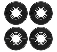 QUARKZMAN 4 Pièces Collier Divisé Murale 0.39" (10mm) Plastique Rond Réglable Collier Divisé Couverture De Tuyau Clip-on Rosace Pour Évier Radiateur Pour Salle De Bain Cuisines, Noir
