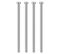 QUARKZMAN 4 Pièces Éjecteur Droit 1/4" Dia 150mm (5.9") Long GCR15 Pointe Ronde Poinçons Acier Éjecteur Poinçon Pour Fabrication Matrices Maintenance Mécanique