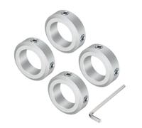 QUARKZMAN 4 Pièces Ensemble de Colliers de Serrage à Fente pour Arbre | de 20 mm, 10 mm d'Épaisseur avec Vis de Fixation M6, Colliers de Serrage de 32 mm de Diamètre Extérieur