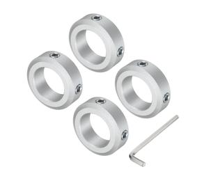 QUARKZMAN 4 Pièces Ensemble de Colliers de Serrage à Fente pour Arbre | de 20 mm, 10 mm d'Épaisseur avec Vis de Fixation M6, Colliers de Serrage de 32 mm de Diamètre Extérieur