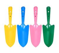 QUARKZMAN 4 Pièces Mini Pelle Colorée en Métal 11" x 3" Ensemble De Transplantoir Outils De Jardin pour Fleurs Sol Creusage Plantation Désherbage Transplantation Jardin, 4 Couleurs