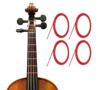 QUARKZMAN 4 Pièces Ruban de repérage pour violon 50m 3mm PET Rouge | Autocollants de guide de doigt, pour violoncelle, ruban de touche, pour divers instruments d'orchestre, 164ft, 0.12 pouce