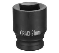 QUARKZMAN 4 Pointe Douille Carrée 1/2" Drive 21mm Douille à Choc Carrée Métrique CR-MO Douilles de Roue Standard Noircissantes Outil de Douille Pneumatique pour Réparation Automobile
