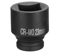 QUARKZMAN 4 Pointe Douille Carrée 1/2" Drive 23mm Douille à Choc Carrée Métrique CR-MO Douilles de Roue Standard Noircissantes Outil de Douille Pneumatique pour Réparation Automobile