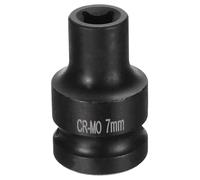 QUARKZMAN 4 Pointe Douille Carrée 1/2" Drive 7mm Douille à Choc Carrée Métrique CR-MO Douilles de Roue Standard Noircissantes Outil de Douille Pneumatique pour Réparation Automobile