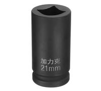 QUARKZMAN 4 Pointe Douille Carrée 3/4" Drive Par 21mm Douille à Choc Carrée Métrique 40CR Douilles de Roue Standard Noircissantes Outil de Douille Pneumatique pour Réparation Automobile