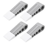 QUARKZMAN 4 Sets Cale de Porte en Caoutchouc Anti-Dérapante avec Support Auto-Adhésif pour Le Bas de La Porte Porte Lourde Sur Carrelage, Béton, Moquette, Parquet, Gris