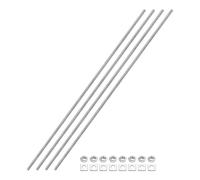 QUARKZMAN 4 Tiges Filetées Complètes, Filetage M5-0.8 Longueur 350mm En Acier Inoxydable À Droite Avec Écrous Et Rondelles Pour Serre-Joints, Élingues Et U-Bolts