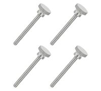 QUARKZMAN 4 Vises À Molette Plate Tête Moletée M5 x 50mm, 304 Acier Inoxydable Vis À Molette Filetée Complète Pour Éclairage Électroménager Équipement Électronique