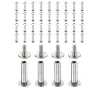 QUARKZMAN 40 Jeux Chicago Screw M2x12mm 5mm Longueur Métal Phillips Clou Rivet Stud Boulons Rivets Binding Post Vis Pour DIY Ceinture Sac Artisanat Reliure, Argent