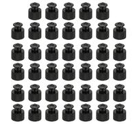 QUARKZMAN 40 Pcs Bouchons Plastiques Push-Pull 24/410, Bouchons De Bouteille D'eau 24mm Bouchons De Bouteille De Sport Anti-Fuites Pour Remplacement De Bouchons, Noir