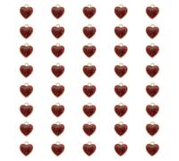 QUARKZMAN 40 Pcs Charme Coeur Pailleté, Charme Coeur Valentin Alliage Porte-Clés Pendentifs Amour Avec Colle larme À larme Pailleté Pour Fabrication Bijoux Boucles D'oreilles DIY Collier