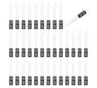 QUARKZMAN 40 Pcs Condensateur Électrolytique Non Polarisé 10uF 50V Noir | Condensateurs Améliorés Non Polarisés, 5x11mm, Pour Tweeter Audio Diviseur De Fréquence Crossover Amplificateur