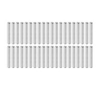 QUARKZMAN 40 Pcs Goujons Cylindriques 3 mm x 20 mm, Goujons Cylindriques Acier Inoxydable 316L Éléments Fixation Tige Goujon Support D'Étagère Goujons Métalliques Ton Argenté