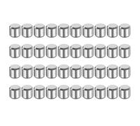 QUARKZMAN 40 Pcs Goujons Cylindriques 6 mm x 6 mm En Acier Inoxydable 316L Goujons Cylindriques Éléments De Fixation Tige De Goujon Chevilles De Support Métalliques D'Étagère Ton Argenté