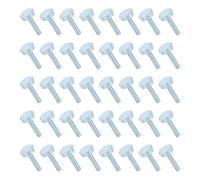 QUARKZMAN 40 Pcs Vis Moletée M4x18mm Vis à Oreilles Moletées Plates Entièrement Filetées en Fer Massif pour l'Éclairage, les Appareils Ménagers et les Équipements Électroniques