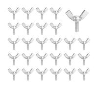 QUARKZMAN 40 Pcs Vis Papillon M4x10mm Vis Papillon à Oreilles en Acier au Carbone Zingué, Vis De Fixation à Main pour la Maison, les Machines et les Équipements Électroniques