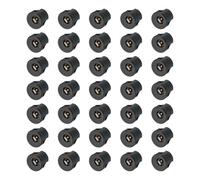 QUARKZMAN 40 Pièces DC5521 Jack d'alimentation, 30V 0.5A 5.5x2.1mm 3 Broches Connecteur Femelle d'alimentation DC À Montage Panneau avec Écrou Métallique pour Électroniques, Noir 14x14x18mm