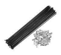 QUARKZMAN 40 Pièces Rayons De Vélo 251mm Calibre 14G Acier Noir Roue