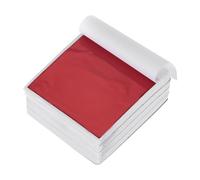 QUARKZMAN 400 Pcs Feuille d'Or Imitation 9cm x 9cm Feuilles d'Or Imitation pour l'Artisanat, les Cadres Photo, la Sculpture, les Ongles et la Décoration Artistique DIY, Rouge vif