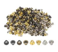 QUARKZMAN 400Pcs Super Minuscules Œillets Kit Métal Œillets 2,5mm/ 1/10" Trou Œillet Auto-adhésif Support pour Chaussures Vêtements Ceinture Sac Bricolage Projet, 4 Couleurs
