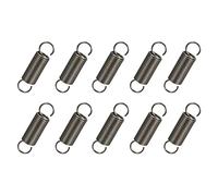 QUARKZMAN 40mm Libre Longueur Double Crochet Ressort de Traction Tension x 10 Pcs Métal Extension Hélicoïdal Ressorts pour Machines industrielles, [Noir]